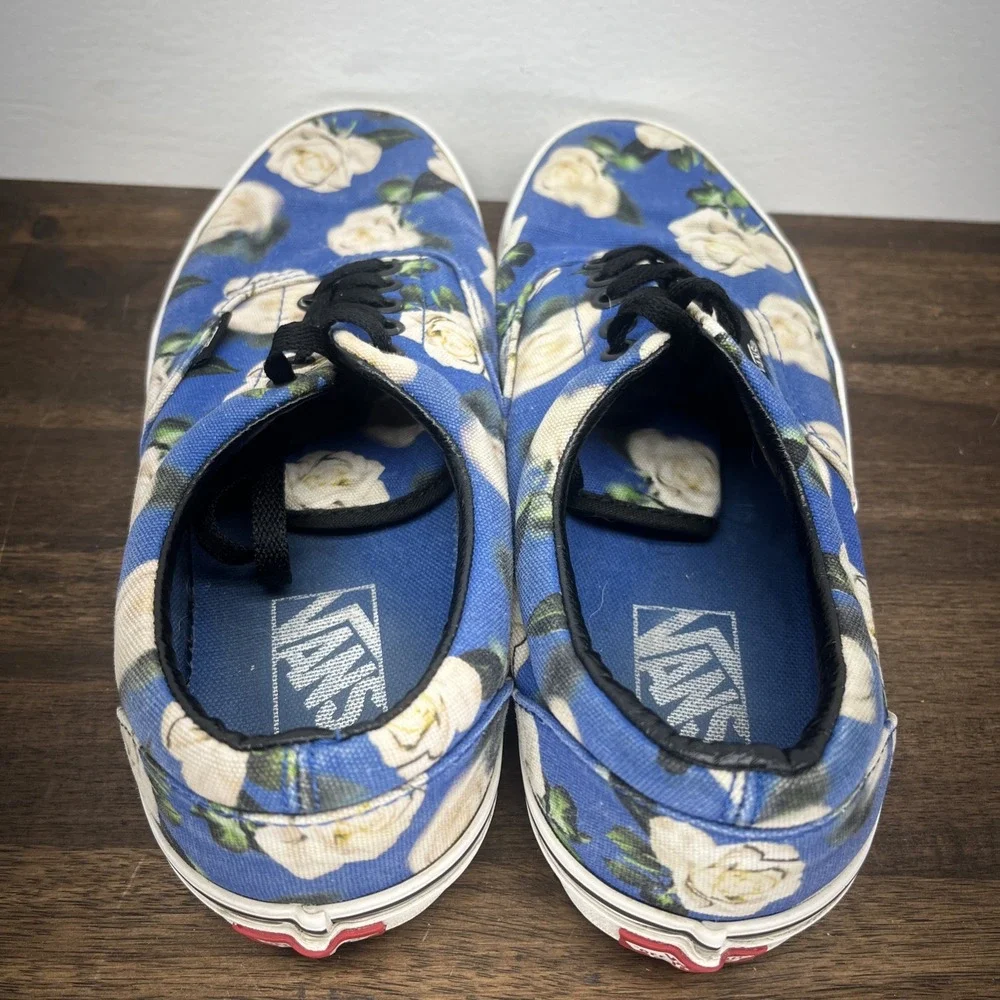 Vans Romantic Floral Lapis Blue Low Top Skate Shoes Men's 7 Womens 8.5 Floral - Picture 11 of 15